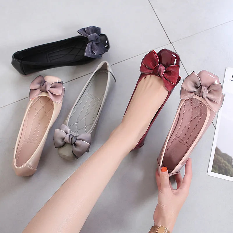 Bow Patent Leather Flats