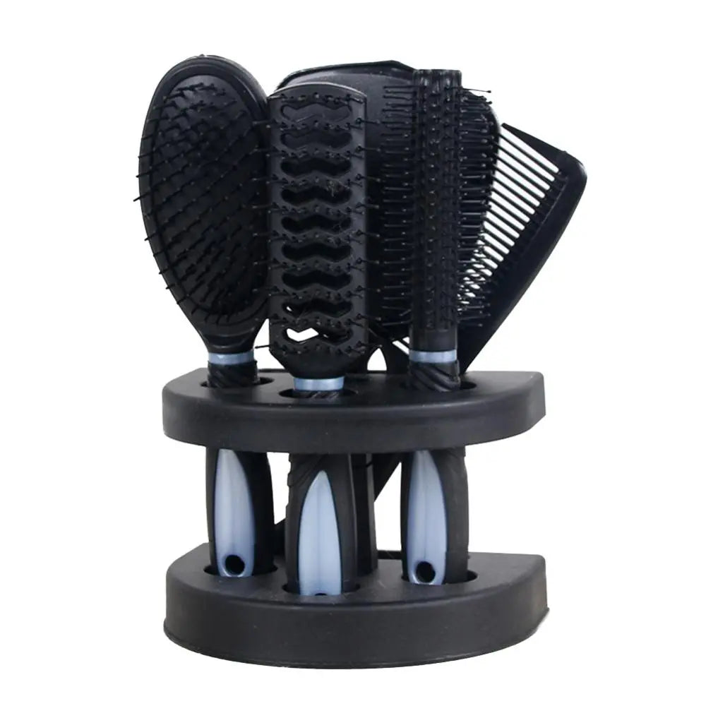 5Pcs Anti-Static Cushion Comb Brush Styling Set with Mirror