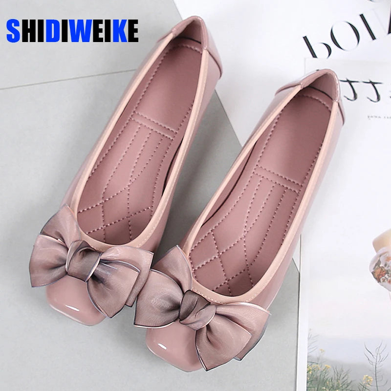 Bow Patent Leather Flats