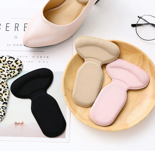 2pcs Half Insoles for Women Shoes Back Stickers High Heels Liner Insert Heel Pain Relief Protector Pads for Shoe Size Reducer