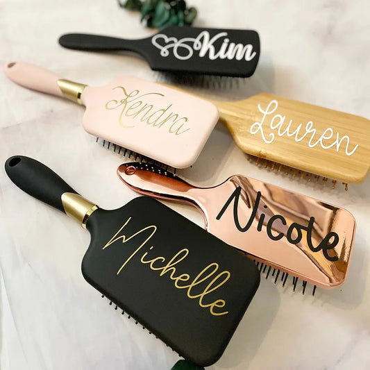 Personalized Hair Paddle Brushes